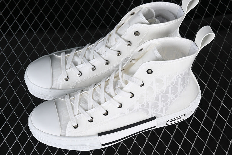 DiorUnisex B23 High Oblique Canvas - White Calfskin
