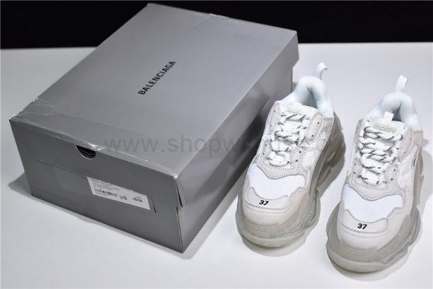 UnisexBalenciaga Triple S Clear Sole - White