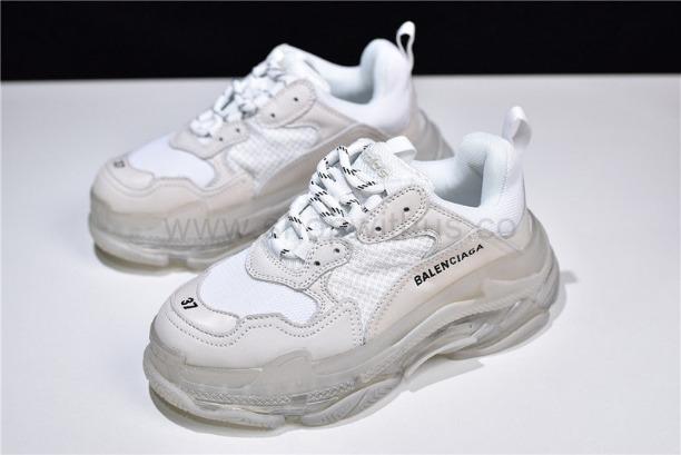 UnisexBalenciaga Triple S Clear Sole - White