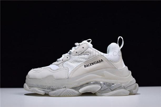 UnisexBalenciaga Triple S Clear Sole - White