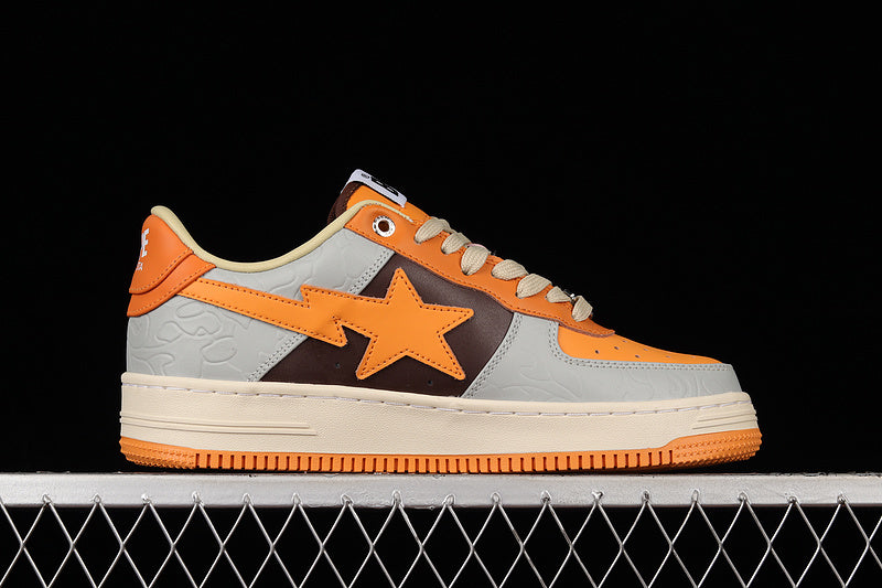 A Bathing Ape Bape Sta Low - Grey/Orange