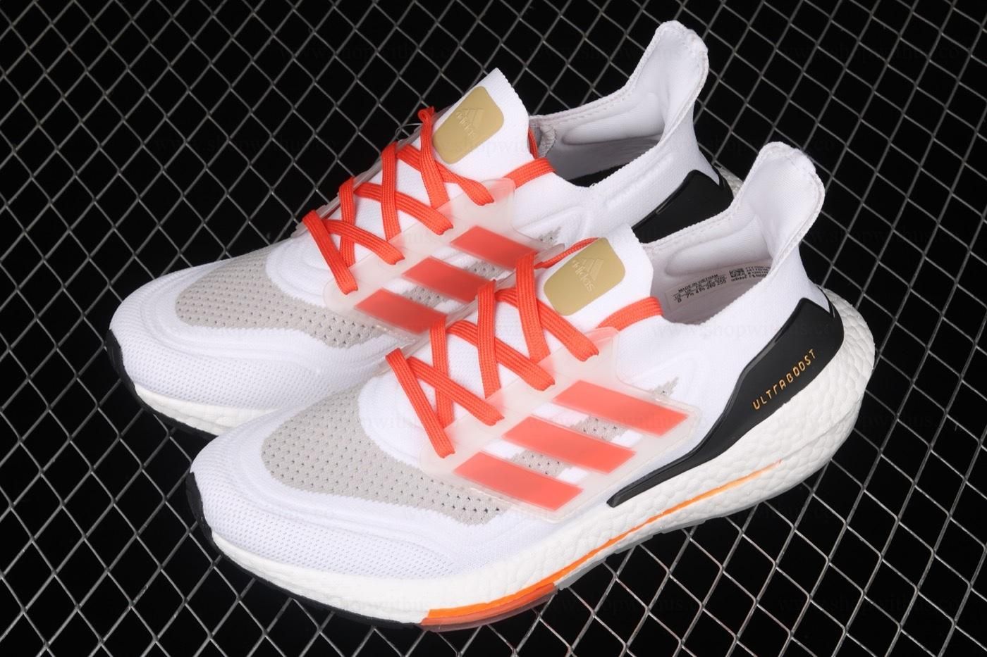 adidasUnisex Ultraboost 21 - Cloud White/Orange