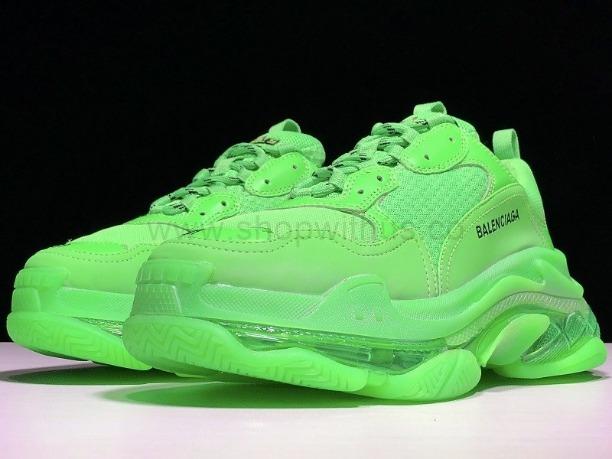 BalenciagaUnisex Triple S Clear Sole - Neon Green