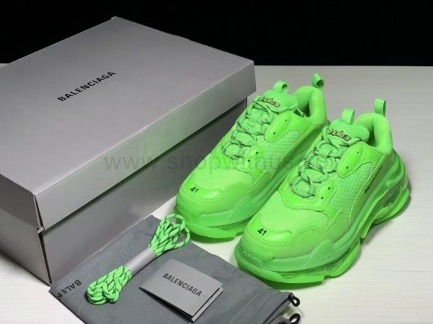 BalenciagaUnisex Triple S Clear Sole - Neon Green