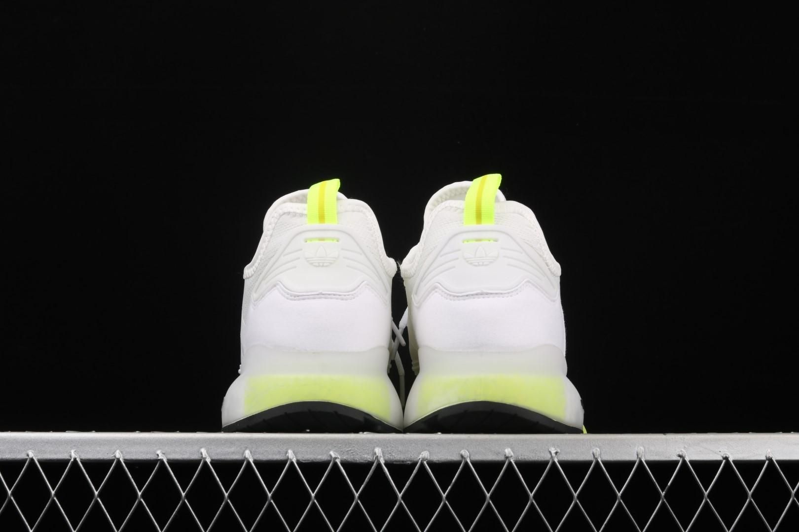 adidasUnisex ZX 2K Boost - Cloud White/Solar Yellow