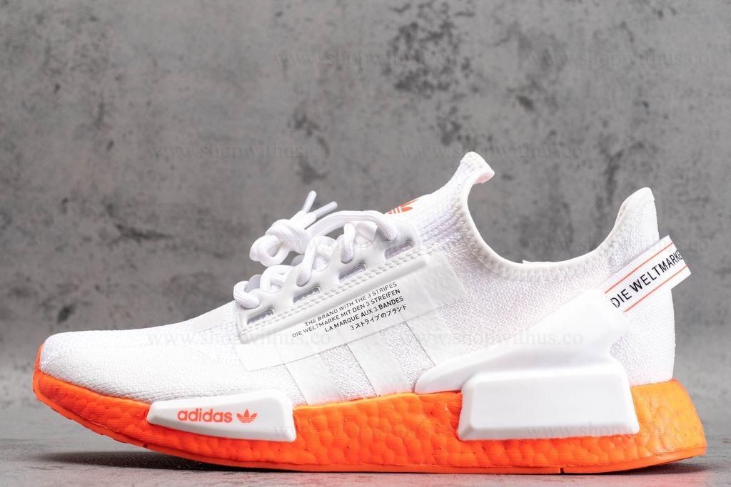 adidasUnisex NMD R1 V2 - Cloud White/Solar Red