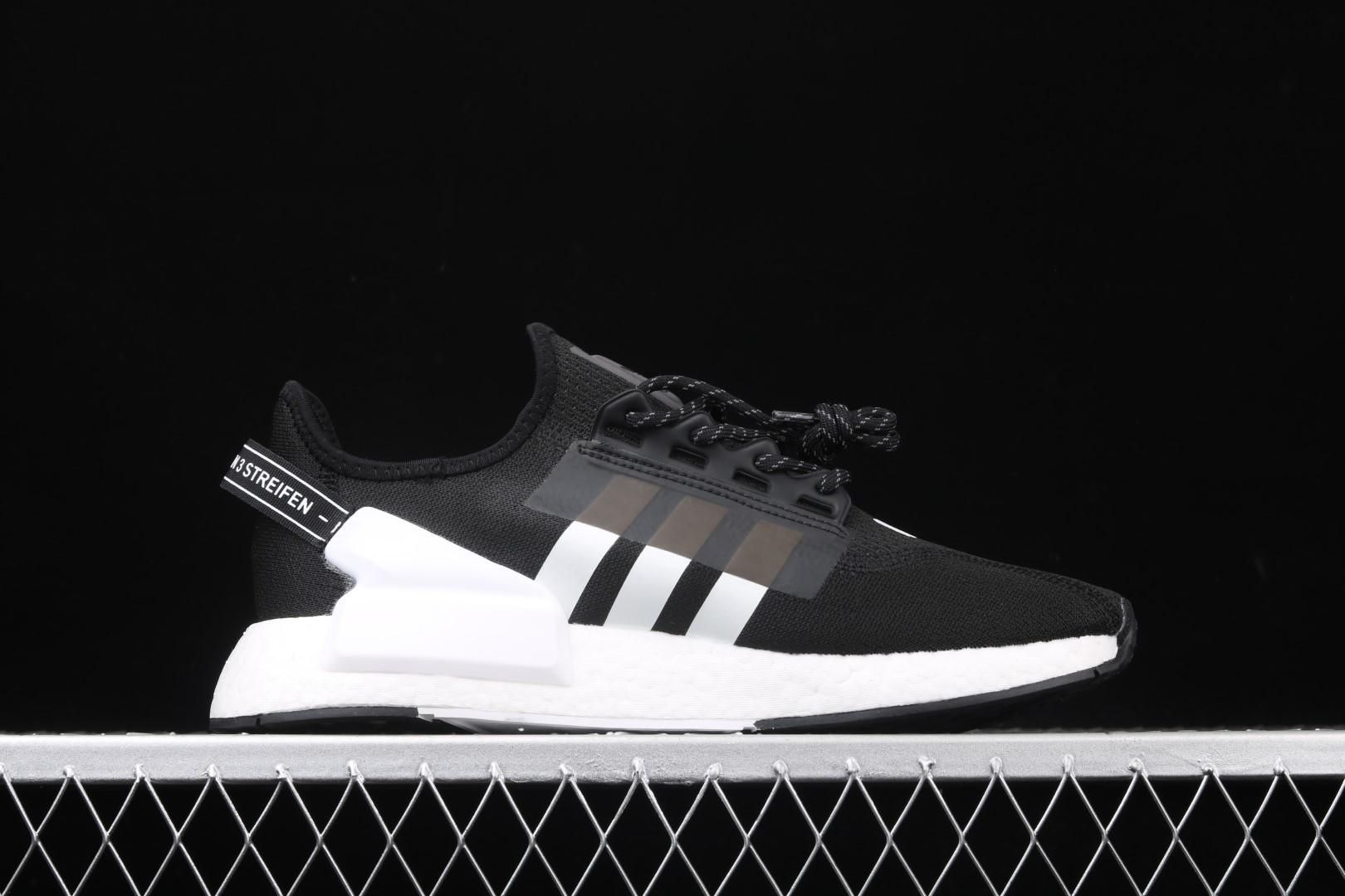 adidasUnisex NMD R1 V2 - Black White