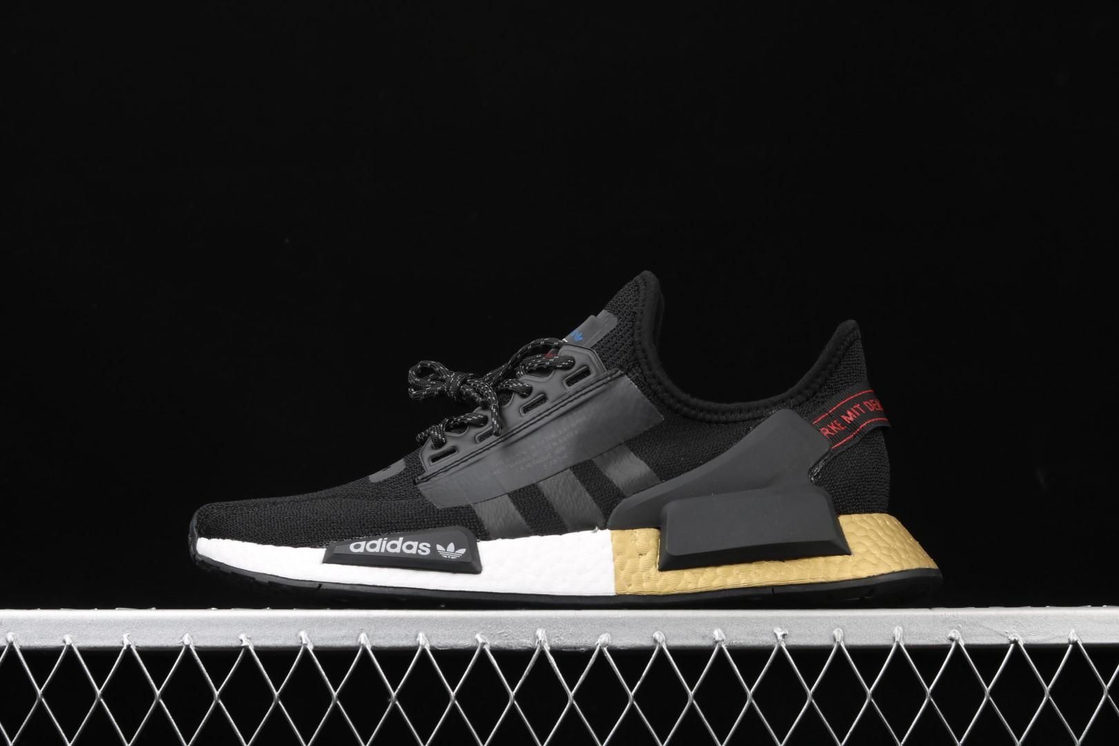 adidasUnisex NMD V2 - Core Black/Gold Metallic