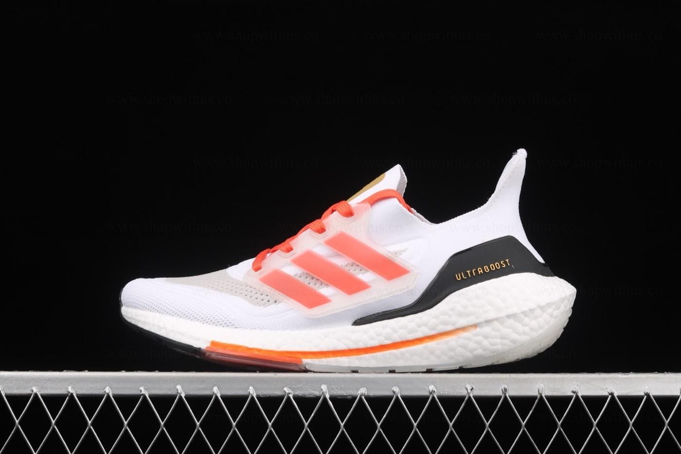 adidasUnisex Ultraboost 21 - Cloud White/Orange
