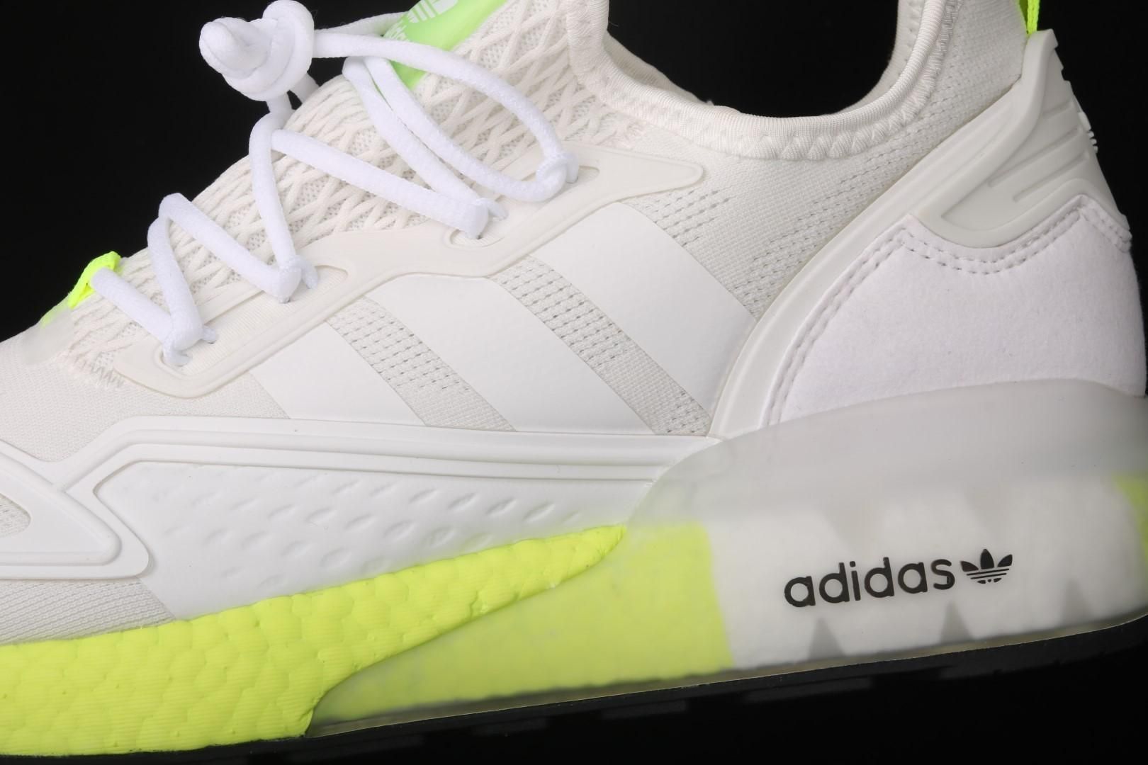 adidasUnisex ZX 2K Boost - Cloud White/Solar Yellow