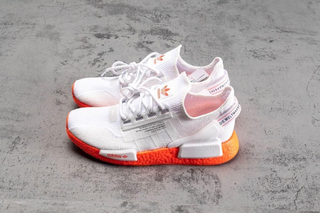 adidasUnisex NMD R1 V2 - Cloud White/Solar Red
