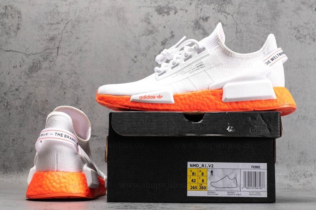 adidasUnisex NMD R1 V2 - Cloud White/Solar Red