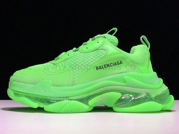 BalenciagaUnisex Triple S Clear Sole - Neon Green