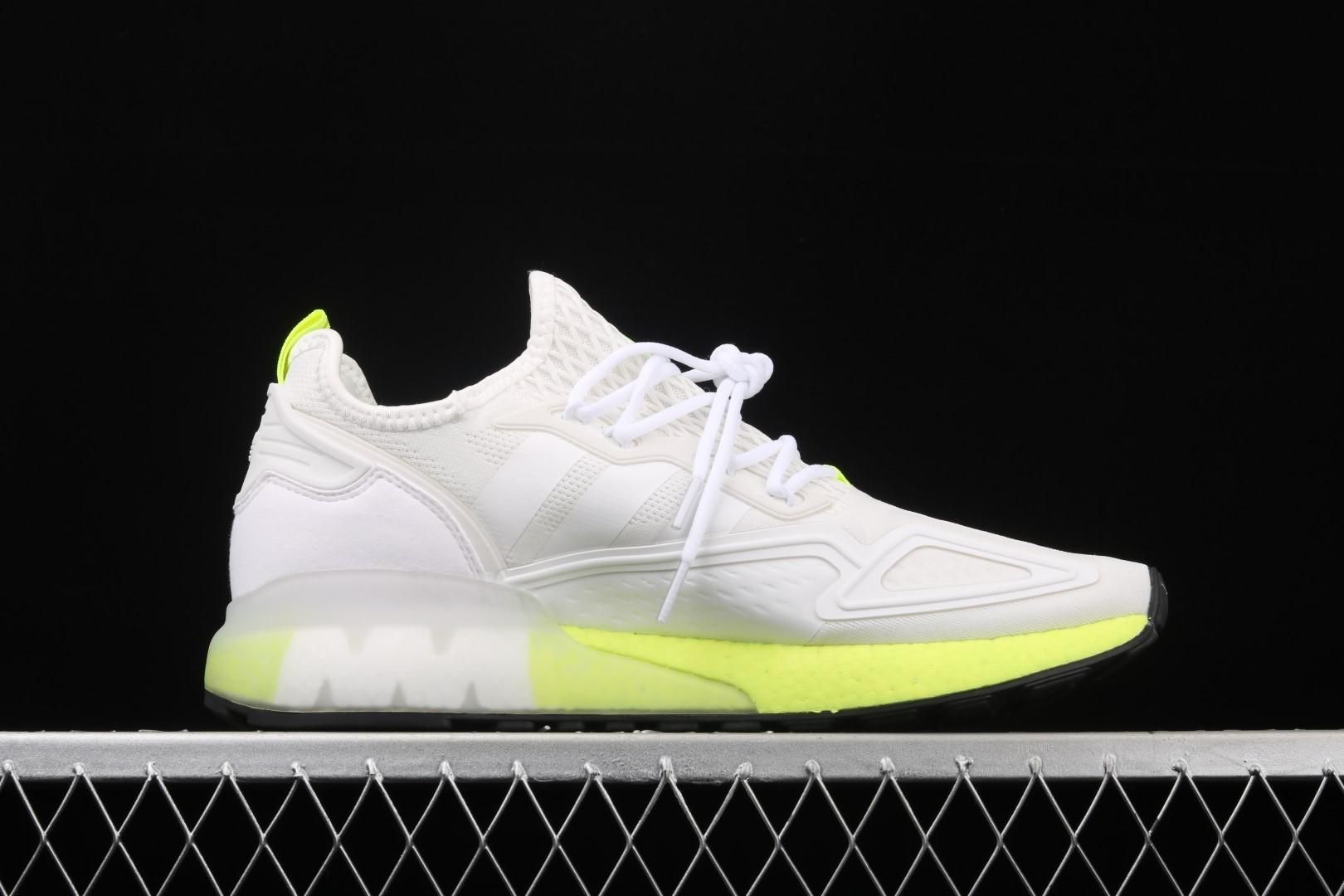 adidasUnisex ZX 2K Boost - Cloud White/Solar Yellow