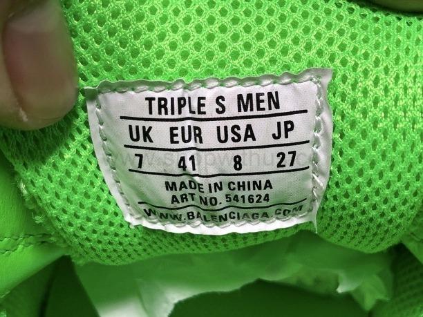 BalenciagaUnisex Triple S Clear Sole - Neon Green