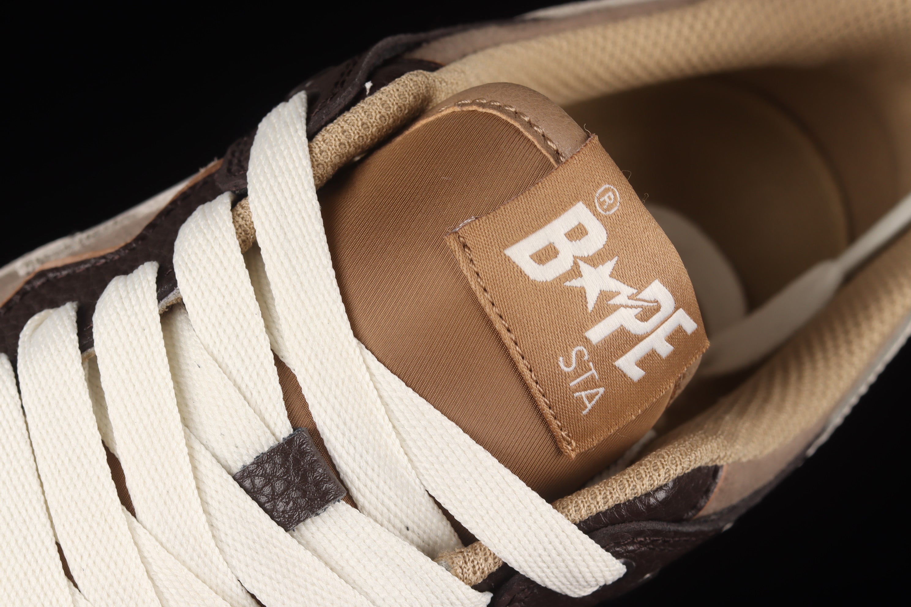 A Bathing Ape Bape SK8 Sta - Brown Ivory