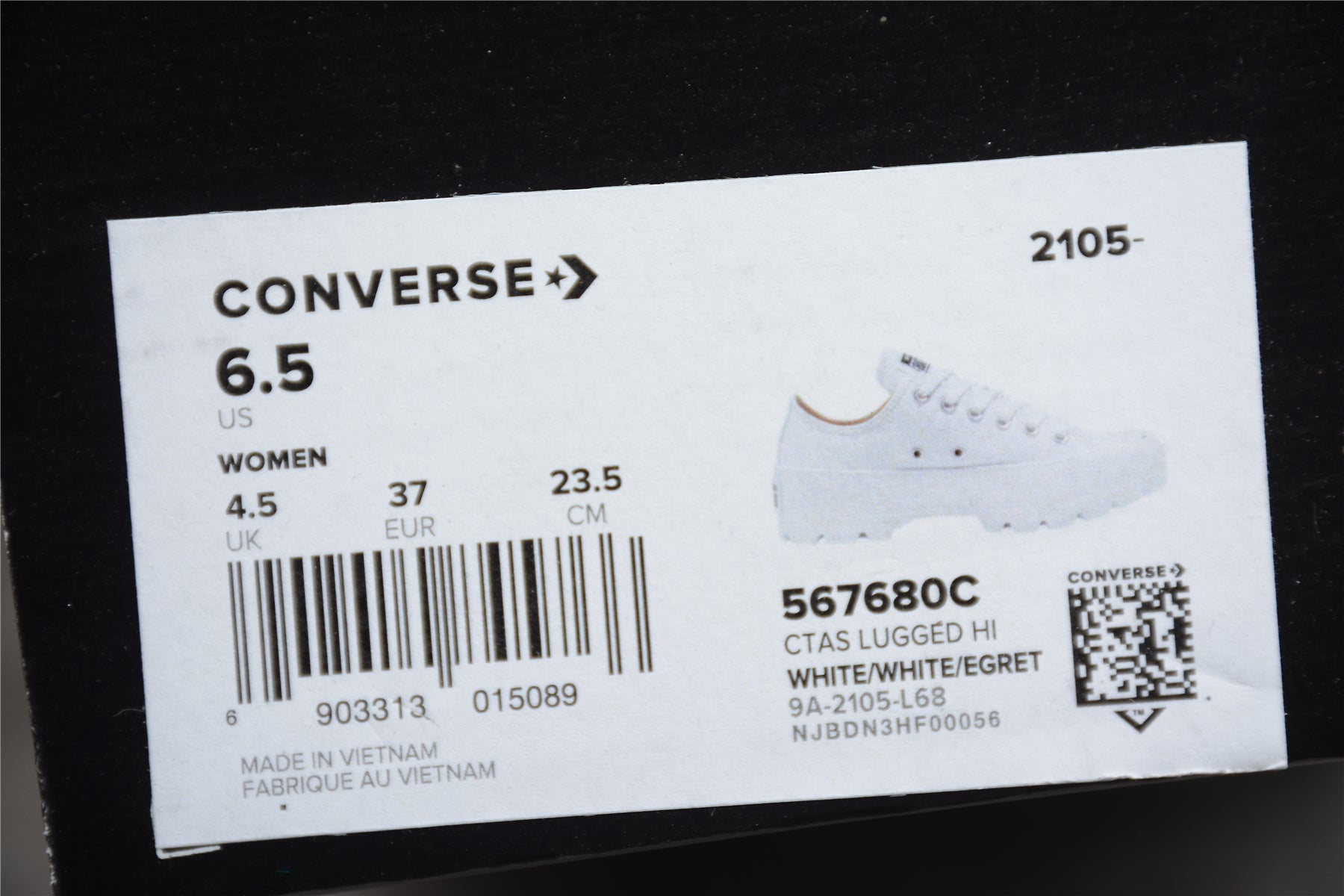Unisex Converse Chuck Taylor All Star Lugged OX - White