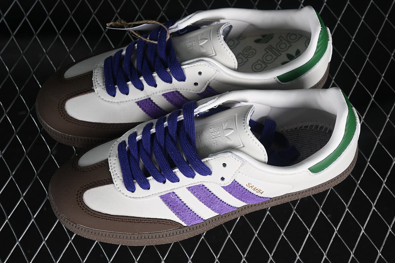 adidasUnisex Samba Off White - Purple/Green