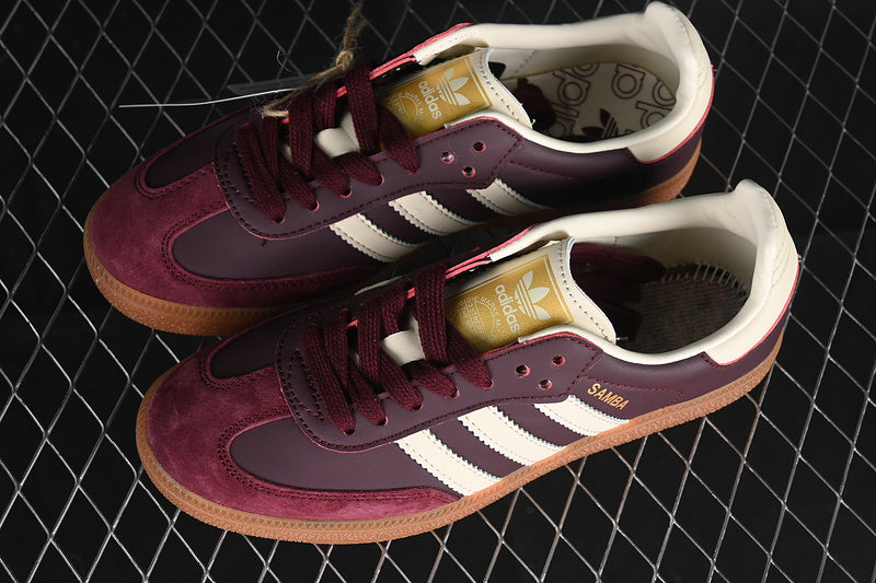 adidasUnisex Samba - Maroon Gold Metallic