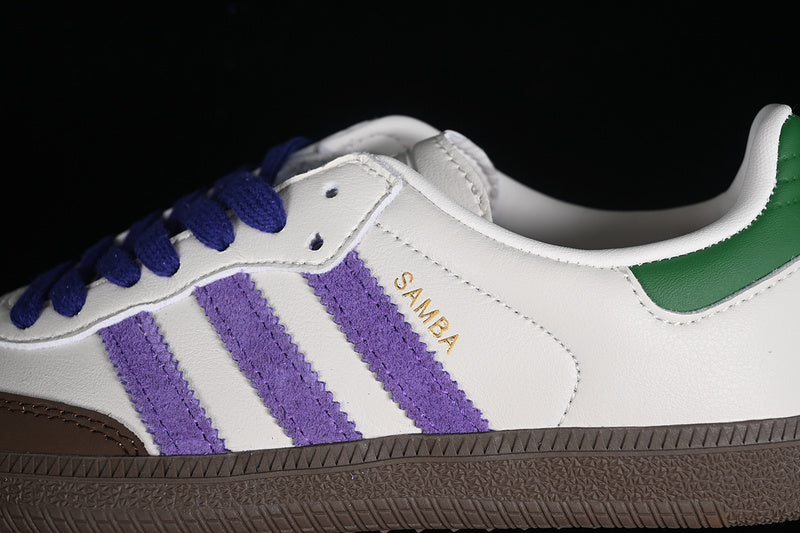 adidasUnisex Samba Off White - Purple/Green
