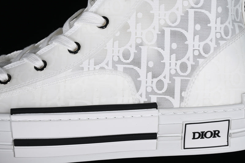 DiorUnisex B23 High Oblique Canvas - White Calfskin