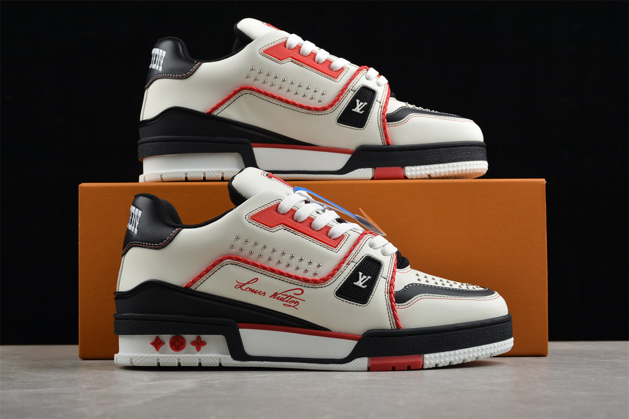 LouisVuitton Trainer - White/Red/Black
