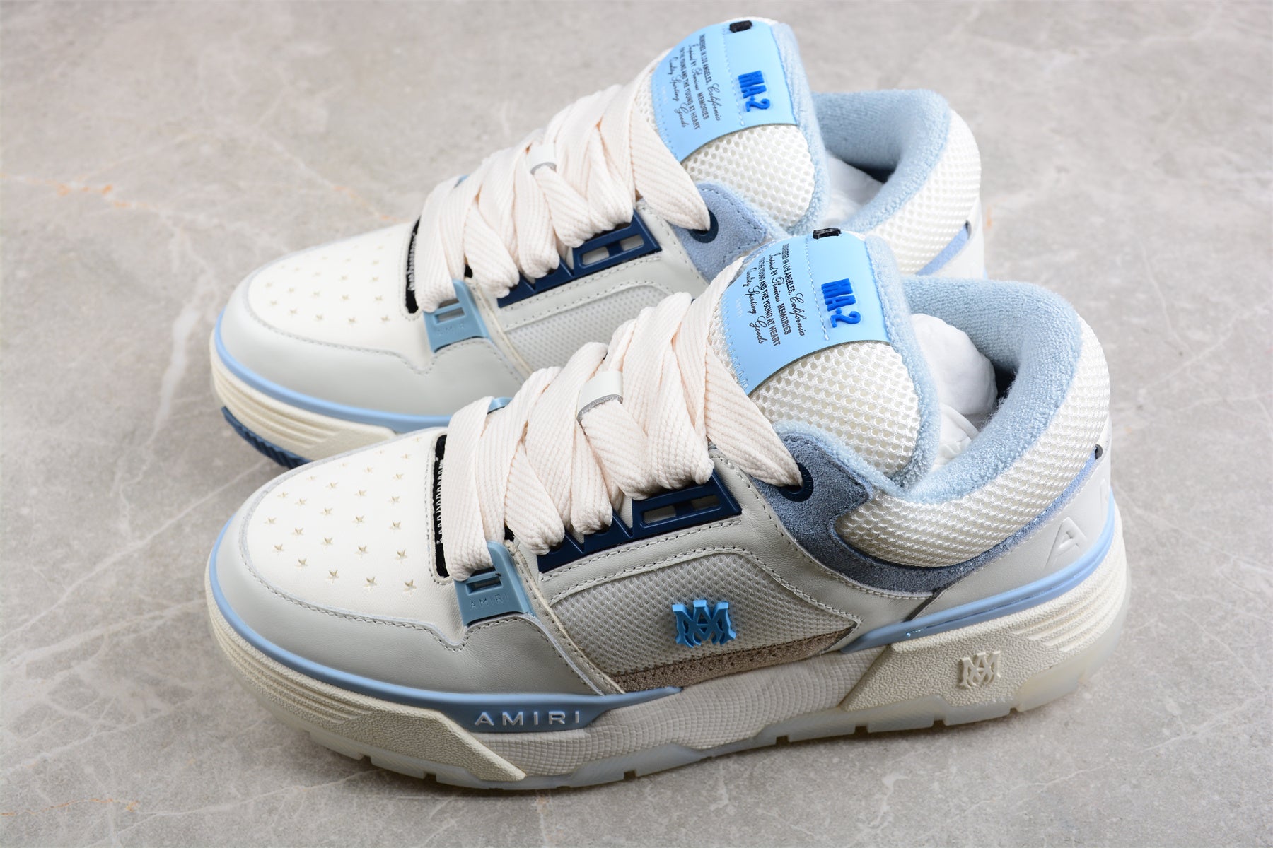 AMIRI MA-1 - White/Light Blue