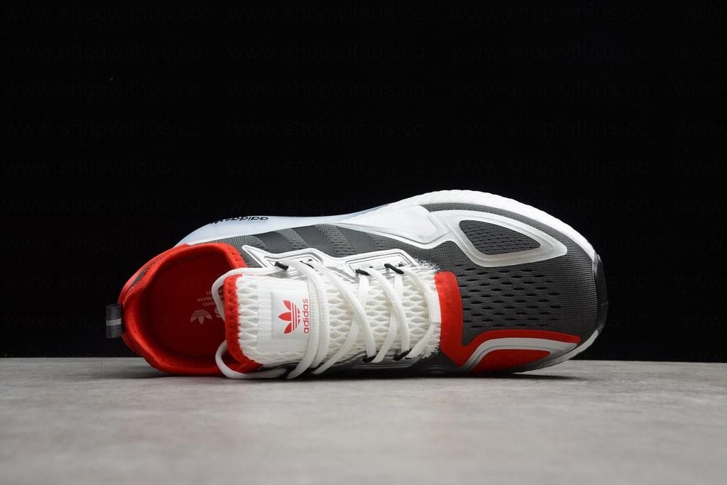 adidasUnisex ZX 2K Boost - White/Black-Solar Red