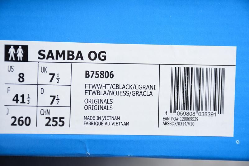 adidasOriginals Samba - White/Black Gum