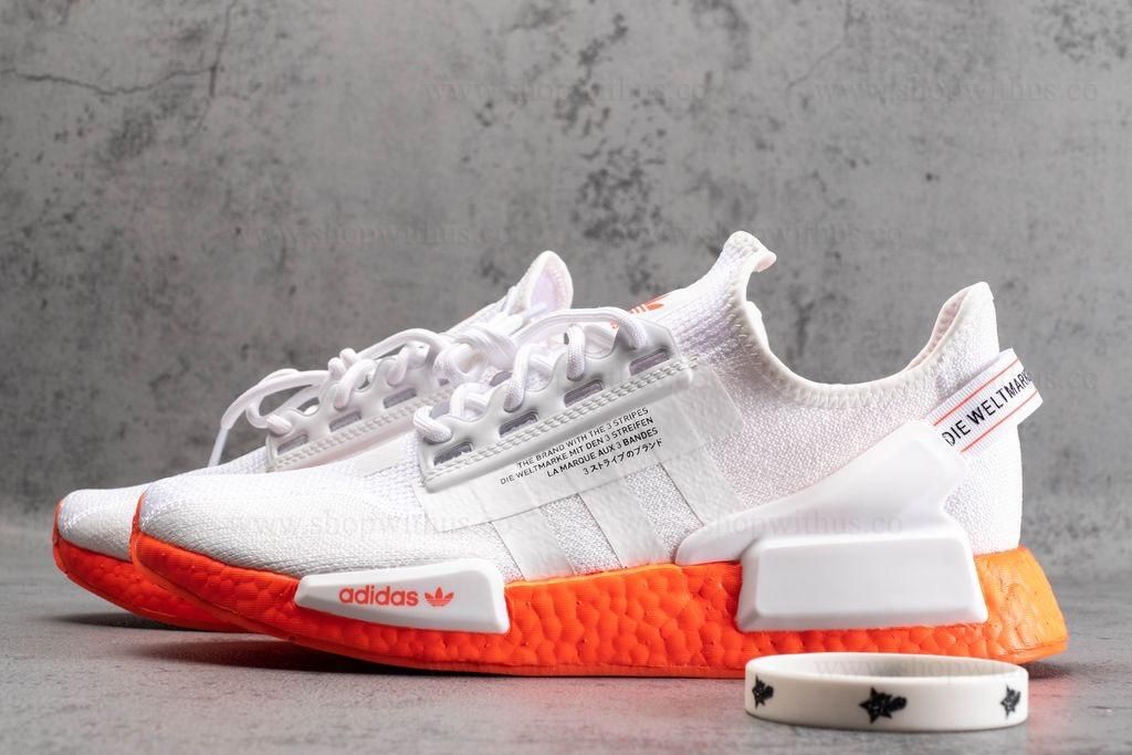 adidasUnisex NMD R1 V2 -  Cloud White/Solar Red