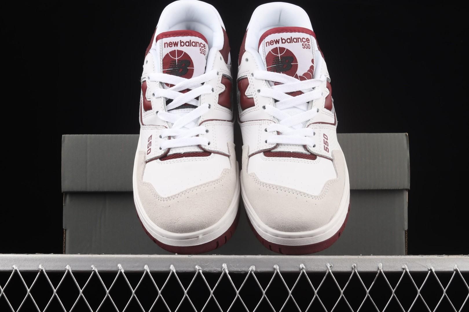 New Balance 550 - Sea Salt Burgundy
