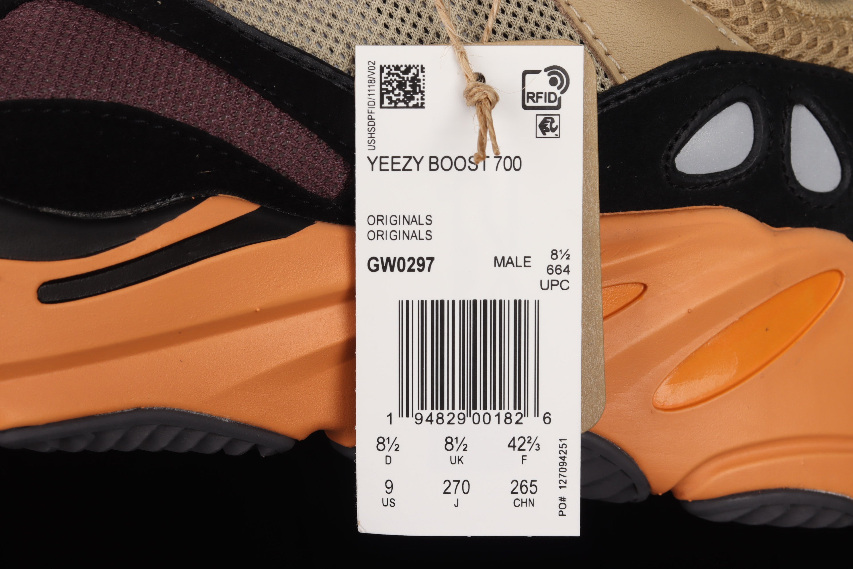 adidasUnisex Yeezy Boost 700 - Enflame Amber